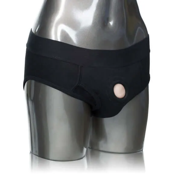 California Exotic Novelties Female Sex Toys Packer Gear Black Brief Harness XSS