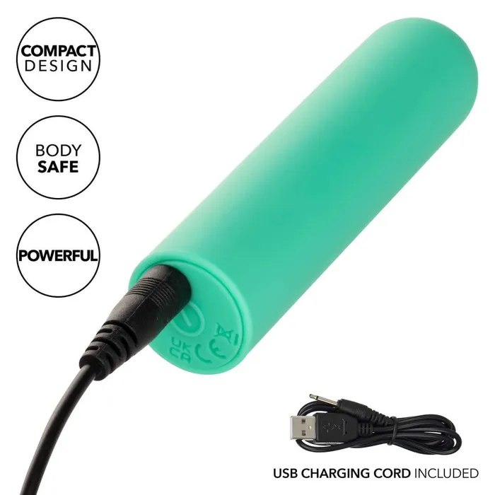 California Exotic Novelties Female Sex Toys Turbo Buzz Rounded Bullet Green Compact Powerful Discreet Stimulator