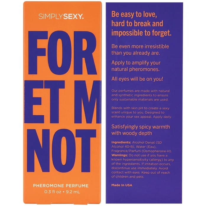 CLASSIC BRANDS Vibrators Simply Sexy Pheromone PerfumeForget Me Not 03oz