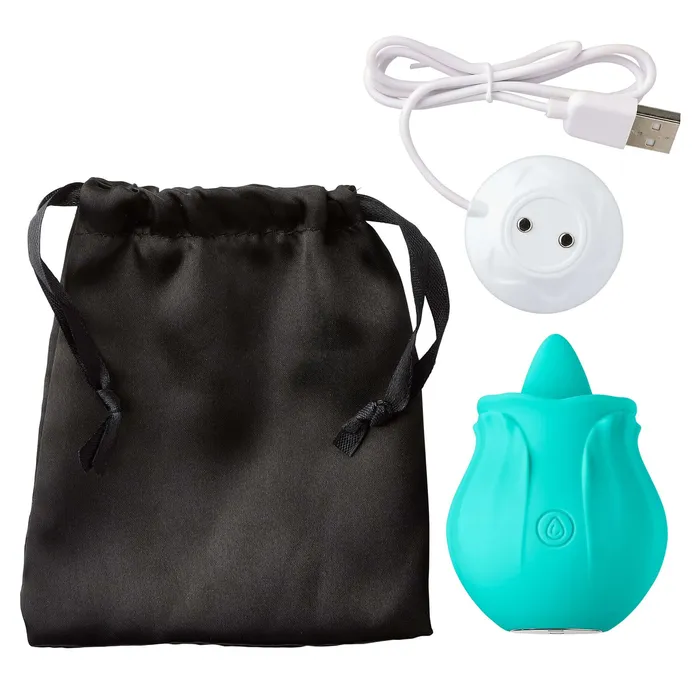Cloud 9 Novelties Vibrators Cloud 9 Health and Wellness Flutter Oral Tongue Stimulator Teal