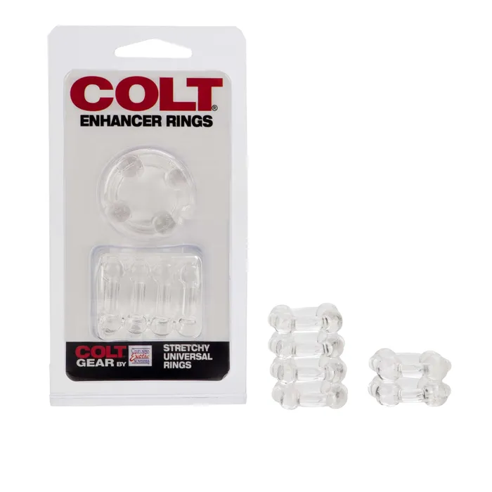 Dildos California Exotic Novelties COLT Gear Enhancer Rings Clear