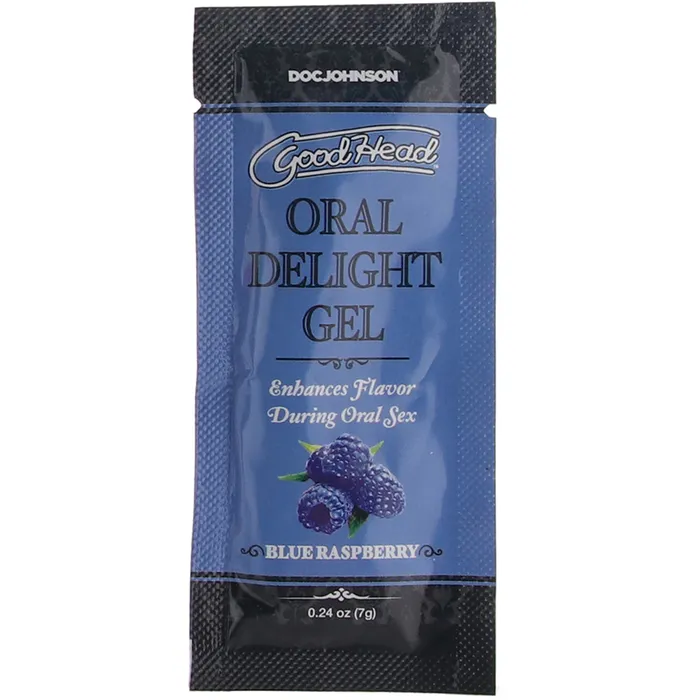 Doc Johnson GoodHead Oral Delight Gel 24oz in Blue Raspberry Vibrators