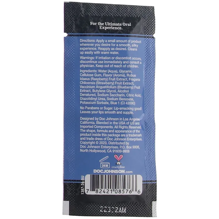 Doc Johnson GoodHead Oral Delight Gel 24oz in Blue Raspberry Vibrators