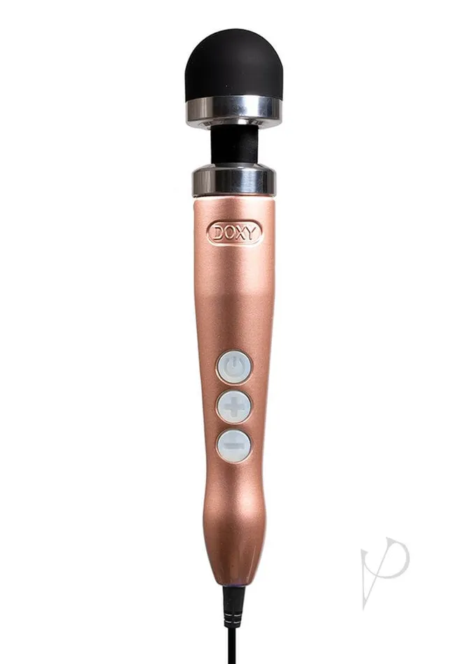 Doxy Number 3 Rose Gold Powerful MainsPowered Magic Wand Vibrator with Removable Silicone Head Cmg Lesiure Ltd Female Sex Toys