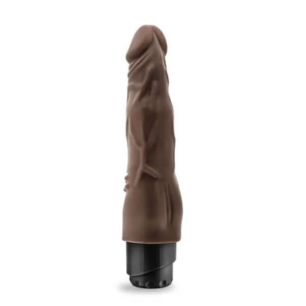 Dr Skin Cock Vibe Vibe 4 Chocolate Brown Realistic Vibrating Dildo Blush Novelties Female Sex Toys