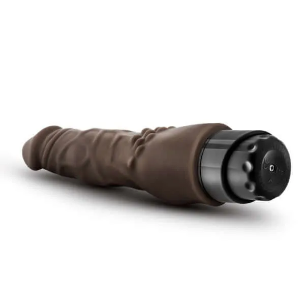 Dr Skin Cock Vibe Vibe 4 Chocolate Brown Realistic Vibrating Dildo Blush Novelties Female Sex Toys