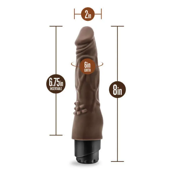 Dr Skin Cock Vibe Vibe 4 Chocolate Brown Realistic Vibrating Dildo Blush Novelties Female Sex Toys