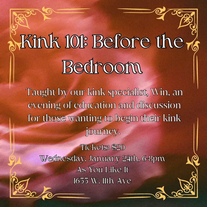 eventcalendarapp Female Sex Toys Kink 101 Before the Bedroom with Win Eugene