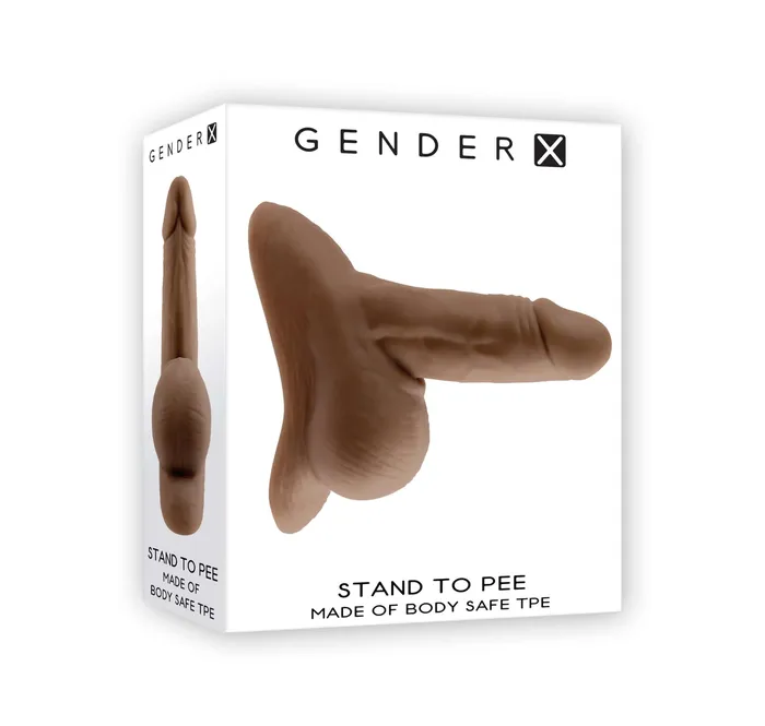Evolved Novelties Dildos Gender X Stand To Pee Dark Skin Tone Thermoplastic Elastomers TPE Evolved Novelties Dildos Gender X Stand To Pee Dark Skin Tone Thermoplastic Elastomers TPE