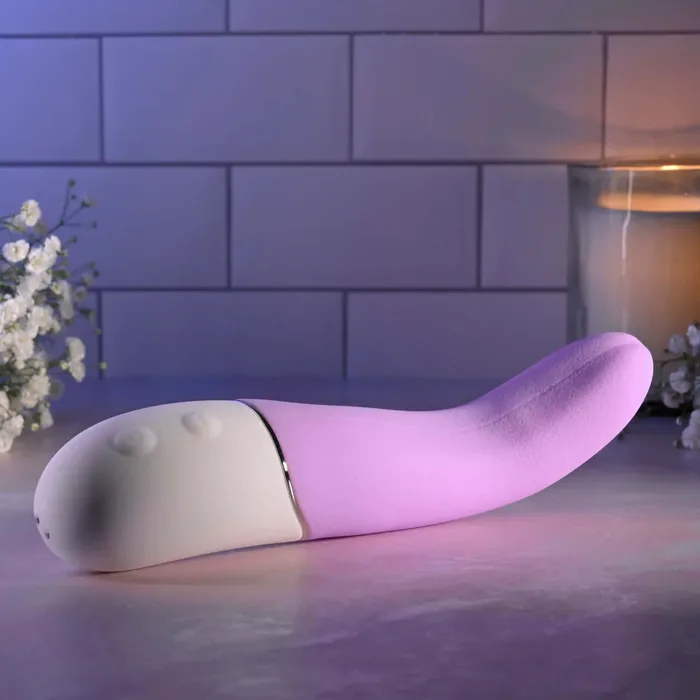 Evolved Novelties Slip of the Tongue Rechargeable Silicone Vibrator PinkWhite Vibrators