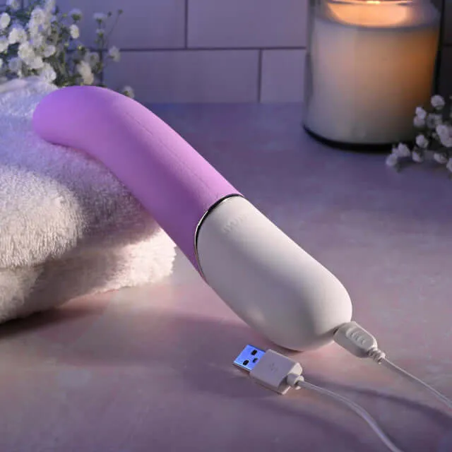Evolved Novelties Slip of the Tongue Rechargeable Silicone Vibrator PinkWhite Vibrators