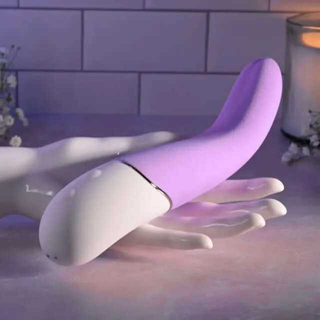 Evolved Novelties Slip of the Tongue Rechargeable Silicone Vibrator PinkWhite Vibrators