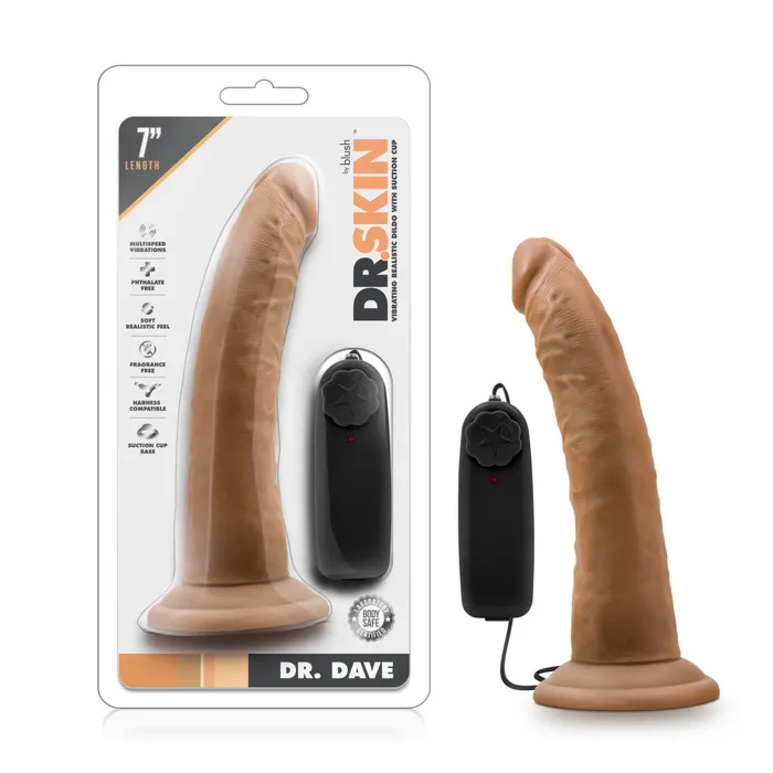Female Sex Toys Blush Dr Skin By Blush Dr Dave Realistic Mocha 75Inch Long Remote Control Vibrating Dildo With Suction Cup Base Female Sex Toys Blush Dr Skin By Blush Dr Dave Realistic Mocha 75Inch Long Remote Control Vibrating Dildo With Suction Cup Base