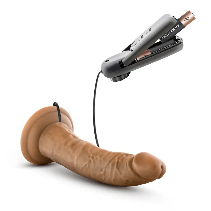 Female Sex Toys Blush Dr Skin By Blush Dr Dave Realistic Mocha 75Inch Long Remote Control Vibrating Dildo With Suction Cup Base