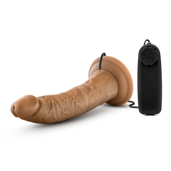 Female Sex Toys Blush Dr Skin By Blush Dr Dave Realistic Mocha 75Inch Long Remote Control Vibrating Dildo With Suction Cup Base