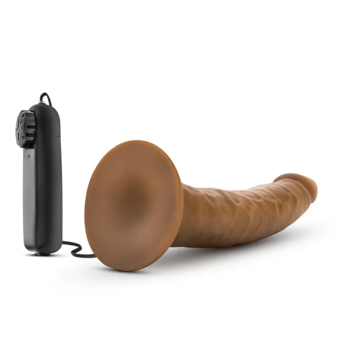 Female Sex Toys Blush Dr Skin By Blush Dr Dave Realistic Mocha 75Inch Long Remote Control Vibrating Dildo With Suction Cup Base