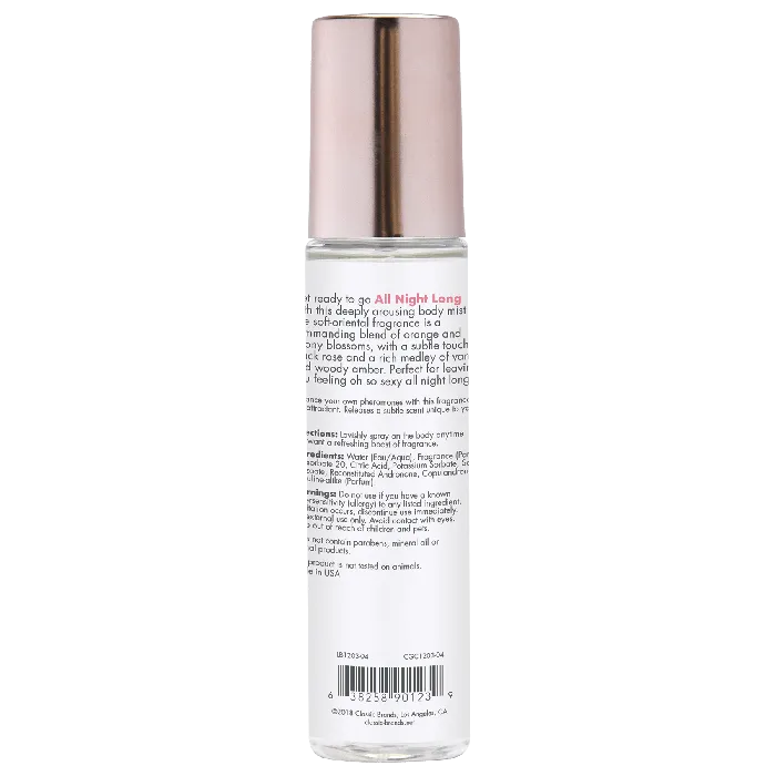 Female Sex Toys Classic Brands Classic Erotica CGC Body Mist with Pheromones All Night Long 35 Fluid Ounces