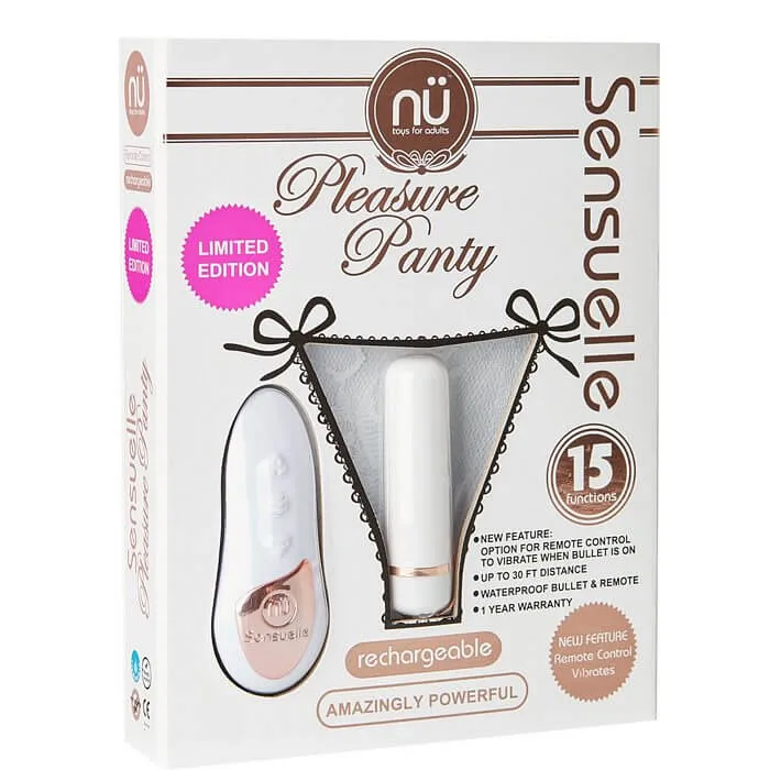 Female Sex Toys Nu Sensuelle NU Sensuelle Remote Control Pleasure Panty 15Function Rechargeable Bullet Vibrator Limited Edition White Female Sex Toys Nu Sensuelle NU Sensuelle Remote Control Pleasure Panty 15Function Rechargeable Bullet Vibrator Limited Edition White