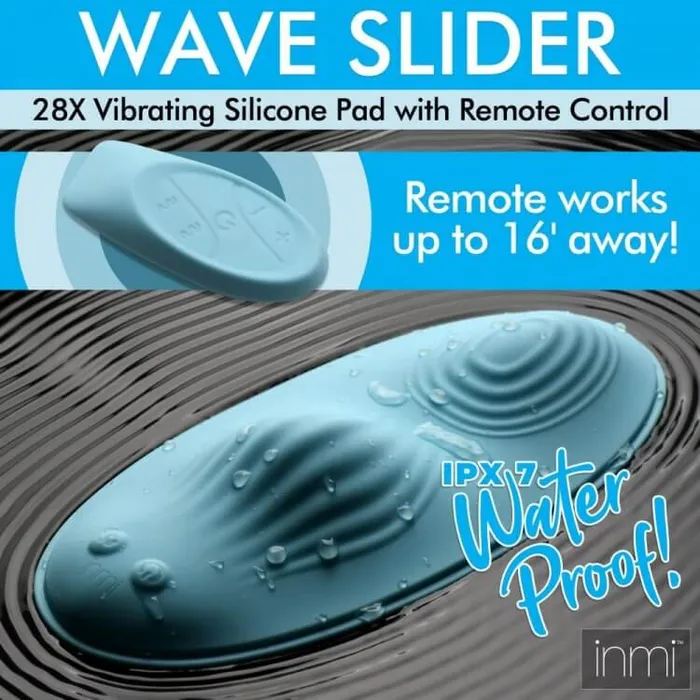 Female Sex Toys XR Brands Inmi Wave Slider 28X Ultimate HandsFree Pleasure Pad with Remote Control