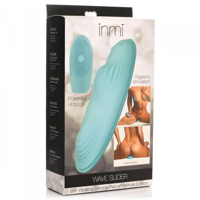 Female Sex Toys XR Brands Inmi Wave Slider 28X Ultimate HandsFree Pleasure Pad with Remote Control