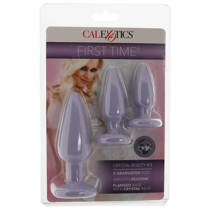 First Time Crystal Booty Anal Plug Set in Purple CalExotics Anal First Time Crystal Booty Anal Plug Set in Purple CalExotics Anal