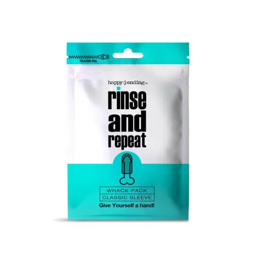 Global Novelties Happy Ending Rinse and Repeat Whack Pack Sleeve The Ultimate SelfLubricating Masturbation Sleeve Male Sex Toys