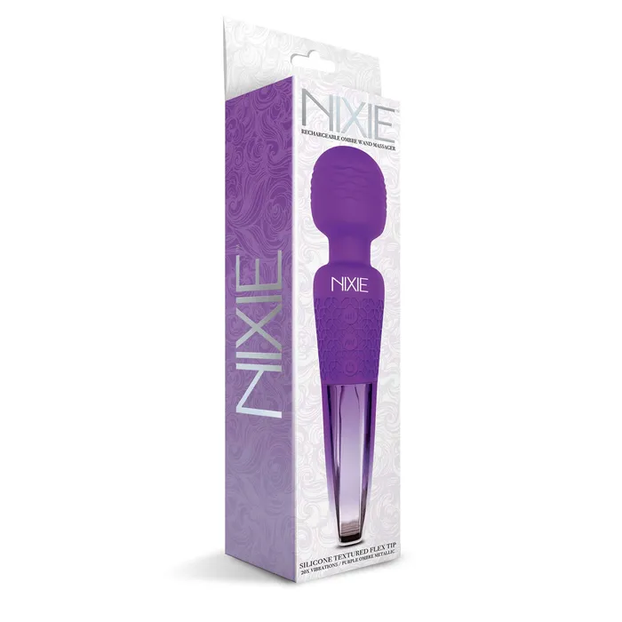 Global Novelties Nixie Wand Massager Purple Ombre Metallic Vibrators