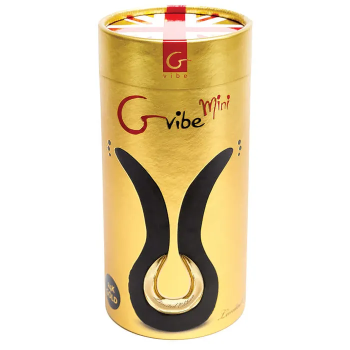 GVibe Anal GVibe Mini 24K Gold Anatomical 6function Rechargeable Silicone Massager Black