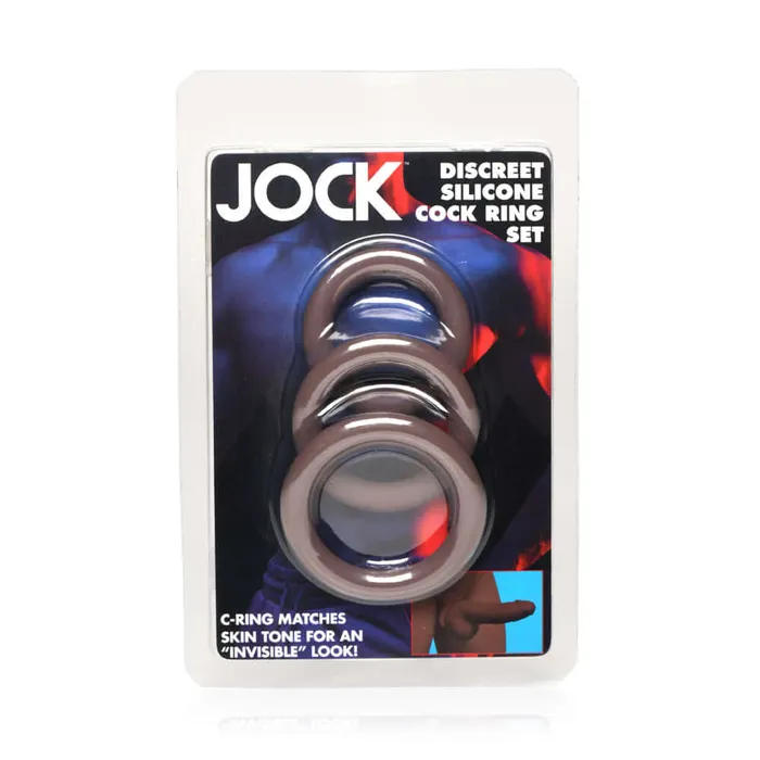 Jock Discrete Silicone Cock Ring Set Dark CURVE NOVELTIES Male Sex Toys