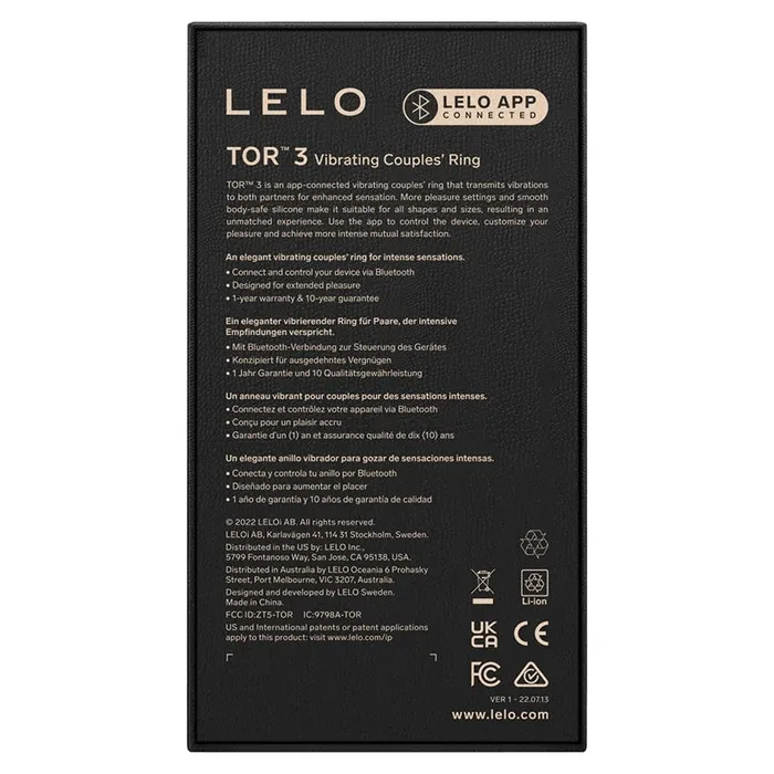Lelo Tor 3Violet Dust LELO Vibrators