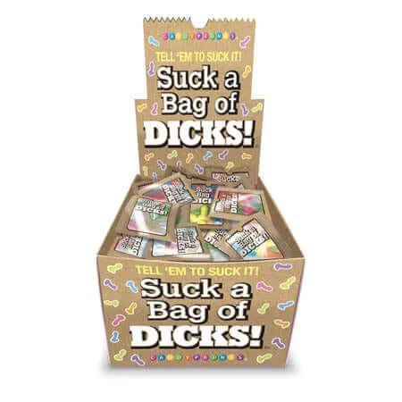 Little Genie Body Toppings Edibles Suck A Bag Of Dicks Display from Candy Prints
