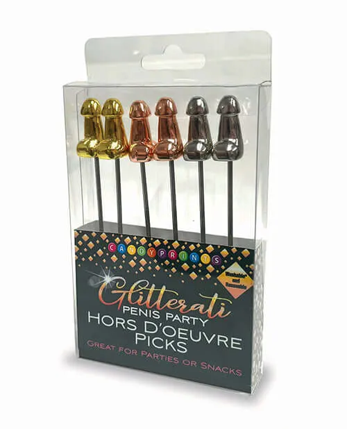 Little Genie Enhancers Glitterati Hors DOeuvre Picks by Little Genie 6 Pack