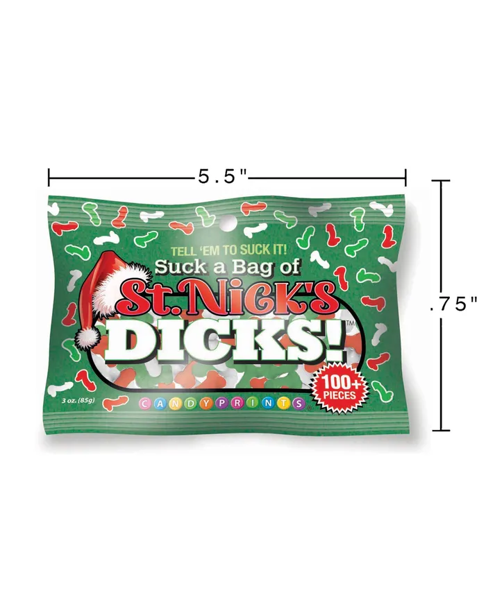 Little Genie Vibrators St Nicks Dicks Candy 3oz Bag of Hilarious Naughty Holiday Treats