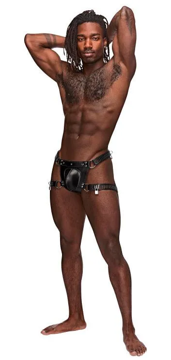 Male Power Lingerie Scorpio Leather Shorts Black OS from Male Power Underwear Restraints