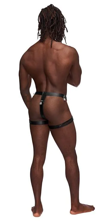 Male Power Lingerie Scorpio Leather Shorts Black OS from Male Power Underwear Restraints