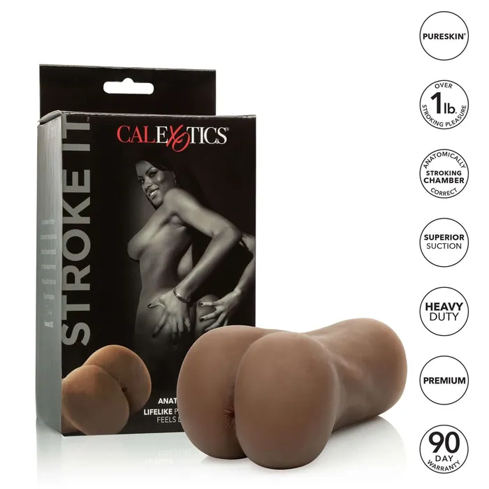Male Sex Toys Cal Exotics Stroke It Ass Brown Masturbator Realistic and Satisfying Pleasure California Exotic Novelties