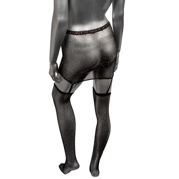 Male Sex Toys CalExotics Radiance One Piece Gartered Skirt and Stockings XL