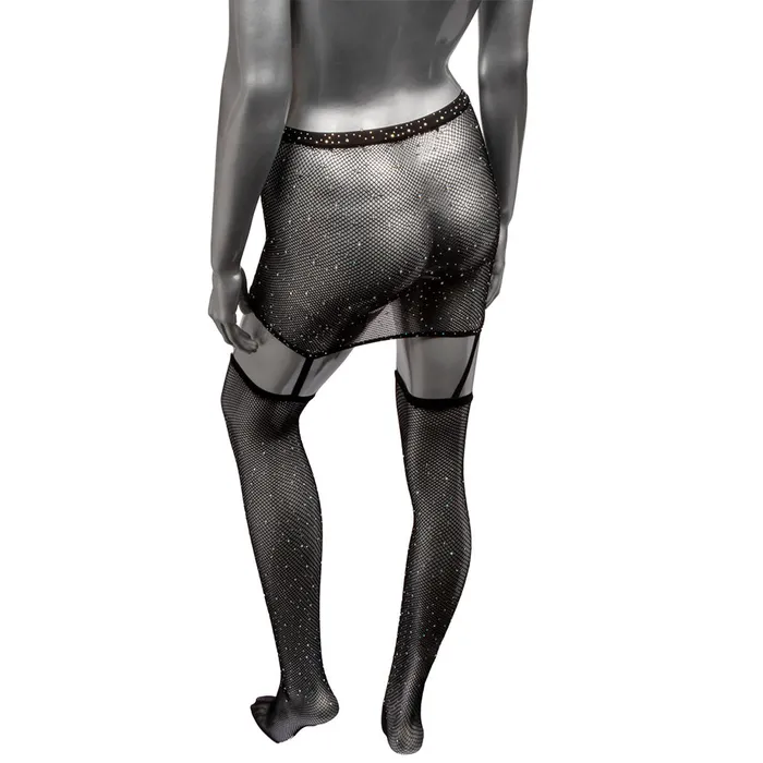 Male Sex Toys CalExotics Radiance One Piece Gartered Skirt and Stockings XL