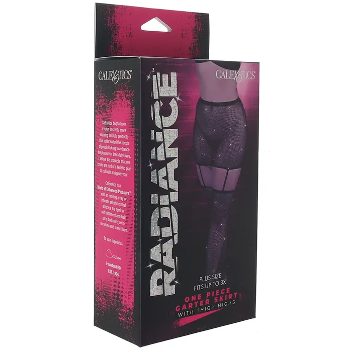 Male Sex Toys CalExotics Radiance One Piece Gartered Skirt and Stockings XL