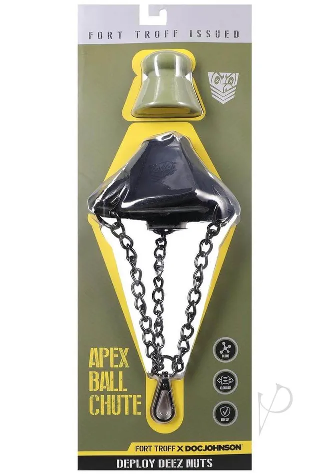 Male Sex Toys Doc Johnson Enterprises Fort Troff Apex Ball Chute Black BodySafe Silicone with Velcro Closure Male Sex Toys Doc Johnson Enterprises Fort Troff Apex Ball Chute Black BodySafe Silicone with Velcro Closure