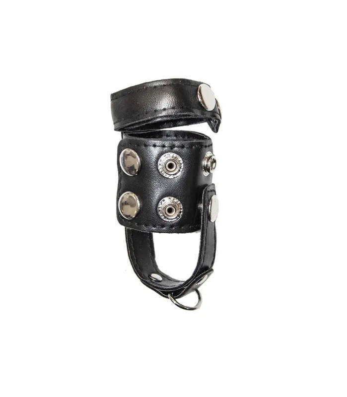 Male Sex Toys Nasstoys Ballgear Ball Stretcher with Separator and DRing Black Male Sex Toys Nasstoys Ballgear Ball Stretcher with Separator and DRing Black