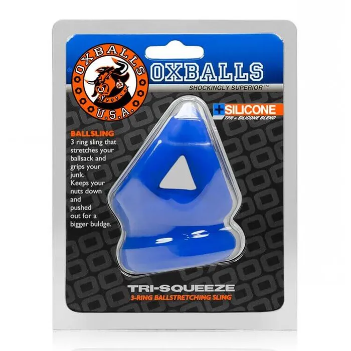 Male Sex Toys OXBALLS Oxballs TriSqueeze Cock Sling with Ball Stretcher Enhance Your Pleasure