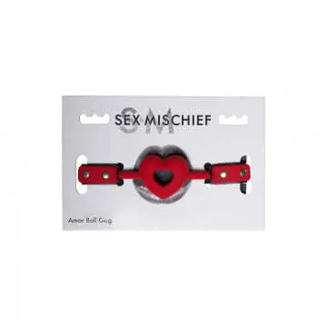 Male Sex Toys Sport Sheets Sex and Mischief Amor Ball Gag Red