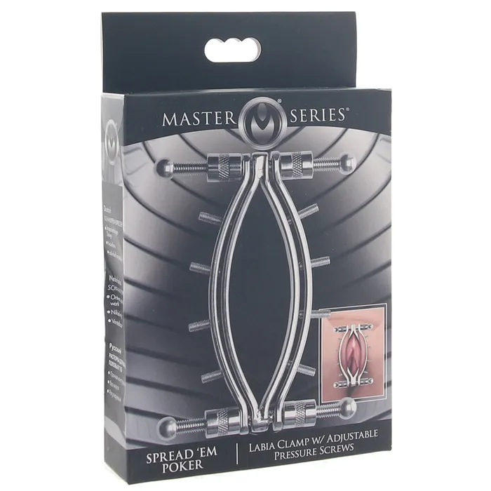 Master Series Spread Em Poker Labia Clamp XR Brands Male Sex Toys