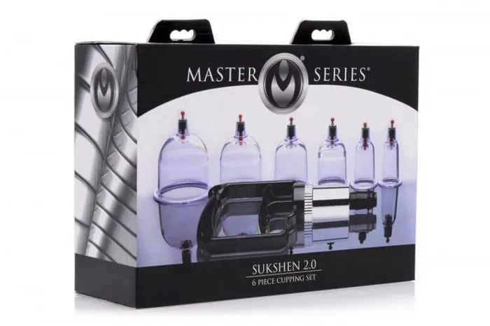 Master Series Sukshen 6 Piece Cupping Set Explore Sensual Pleasures and Muscle Relief XR Brands Male Sex Toys