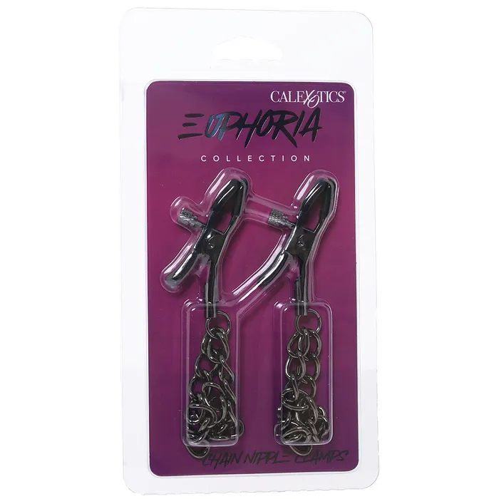 Nipple Clitoral Toys Euphoria Chain Nipple Clamps CalExotics