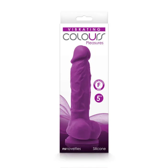 NS Novelties Colours Pleasures Vibrating 5 inches Dildo Purple Dildos