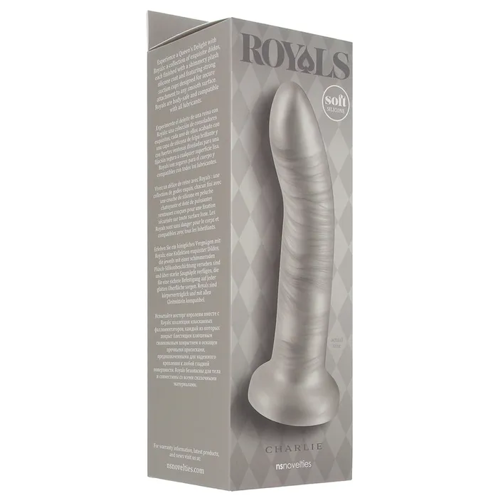 ns novelties Dildos Royals Charlie 7 Inch Soft Silicone Dildo in Champagne