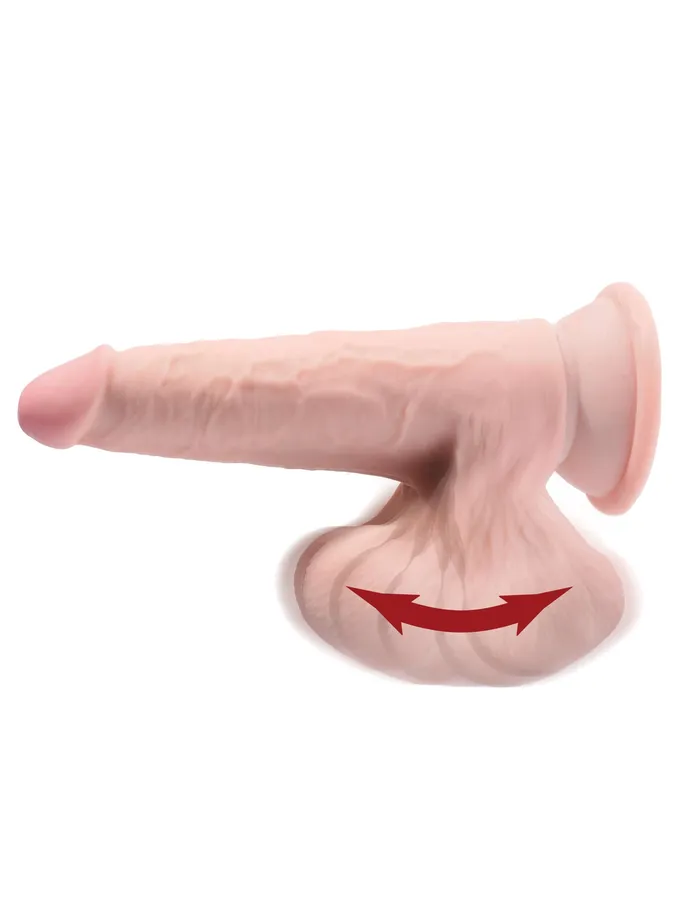 Pipedream Products King Cock Triple Density Plus 6Inch Dildo with Swinging Balls Realistic Fanta Flesh Suction Cup Dildos