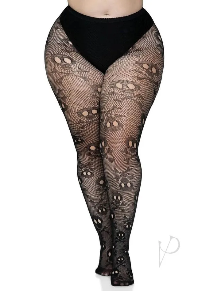 Pirate Booty Skull Net Hose 1x2x Black Leg Avenue Inc Anal